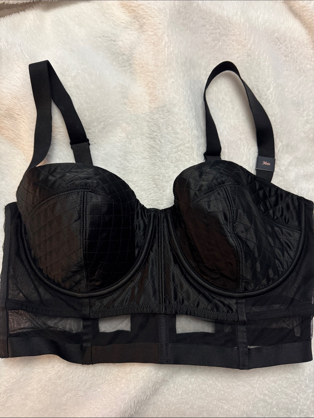Victoria's Secret Black Longline Bustier Bra